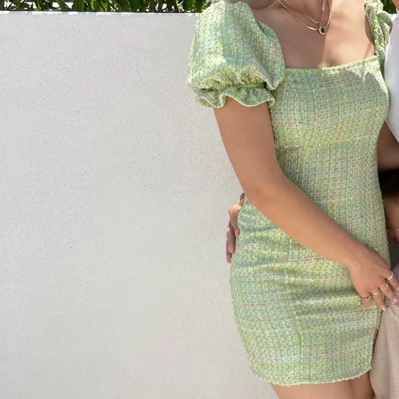 light green pastel dress Bright Thoughts Pastel Green Ruffled Dress Shop the Mint
